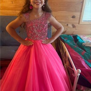 Elegant Pink Kids Formal Dress